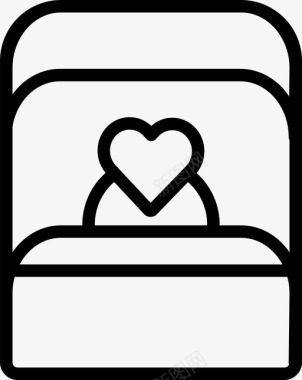 戒指盒爱情情人节图标图标