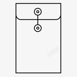 信封纽扣纽扣式信封信件邮件图标高清图片