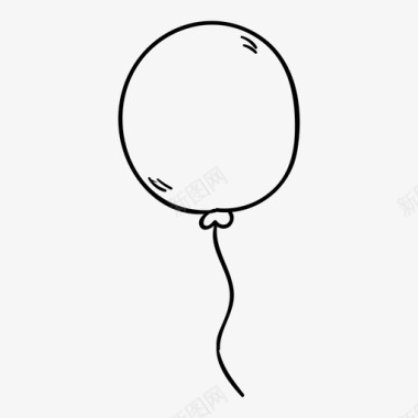 手绘气球图标图标