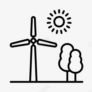 环保标志设计绿色能源环保可再生图标图标