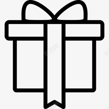 长丝带礼品盒礼品盒图标图标
