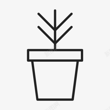 植物花盆盆栽图标图标