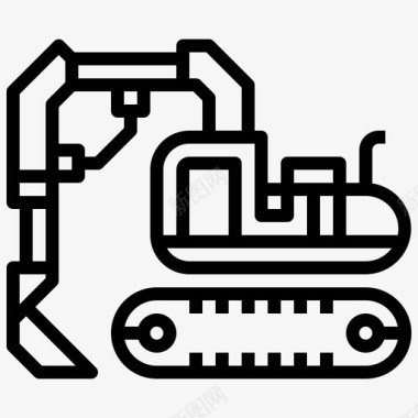 挖掘机建筑工程车图标图标