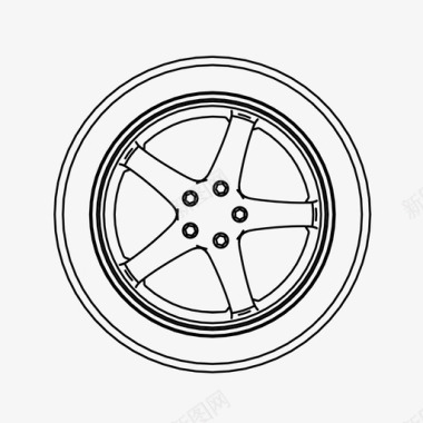 轮胎车轮汽车轮胎定制图标图标