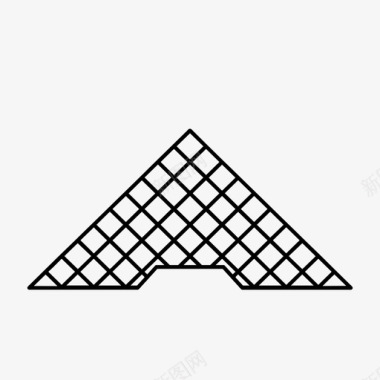 卢浮宫金字塔艺术文化图标图标