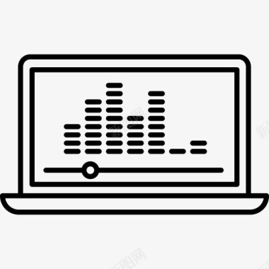 笔记本电脑音乐技术音乐大会图标图标