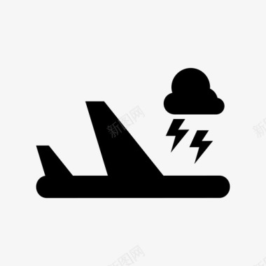 雷雨雷雨飞行飞机机场图标图标