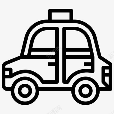 出租车汽车城市元素图标图标