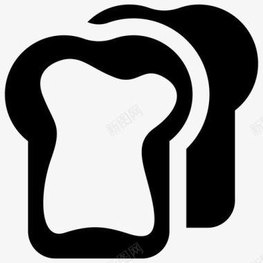面包片食物早餐图标图标