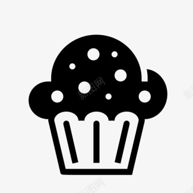松饼杯形蛋糕马德琳图标图标