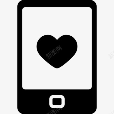有心脏科技智能手机的手机图标图标