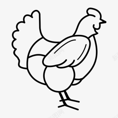 新鲜的鸡肉切块鸡肉农场主农场新鲜图标图标