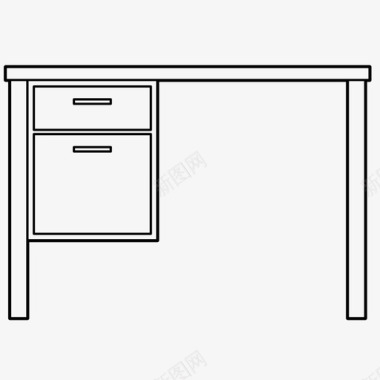 一个桌子书桌柜台家具图标图标
