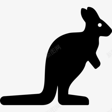小袋鼠袋鼠动物澳大利亚图标图标