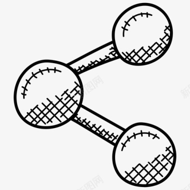 涂鸦背景特效共享数字连接信息共享图标图标
