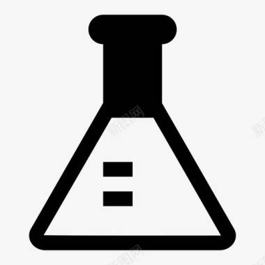 器皿锥形瓶化学烧瓶实验室研究图标图标