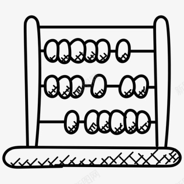 幼儿涂鸦算盘会计计算图标图标