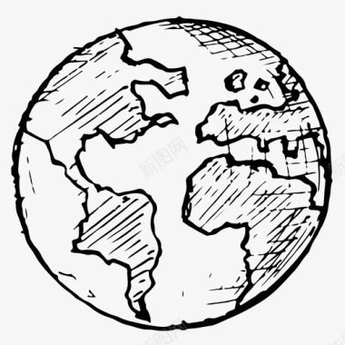 地球地球日手绘图标图标