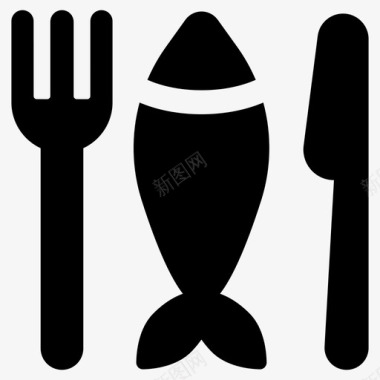 吃鱼吃食物吃晚饭图标图标