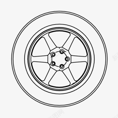 轮胎车轮汽车轮胎定制图标图标