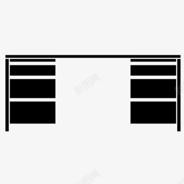 写字书桌柜台家具图标图标