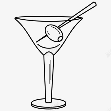 马提尼橄榄橄榄汁图标图标
