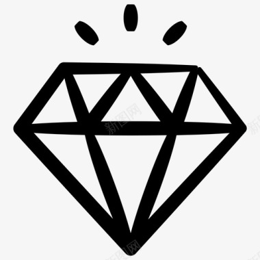 钻石钻石价值闪亮钻石图标图标