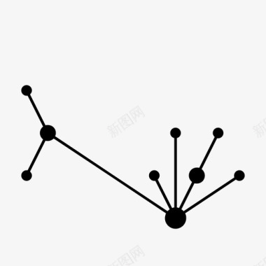 分散网络图表集线器图标图标