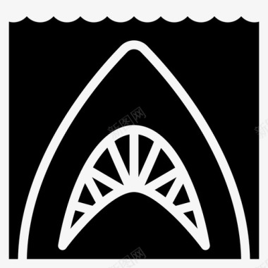 大白鲨电影鲨鱼图标图标