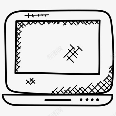 笔记本电脑商务笔记本电子计算机图标图标