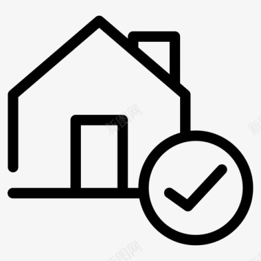 住宅房子选择房子家房地产图标图标