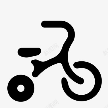 自行车儿童三轮车图标图标