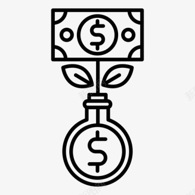 赚钱投资利润图标图标