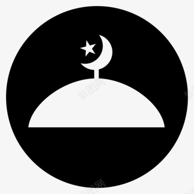 清真寺虔诚的仪式的图标图标