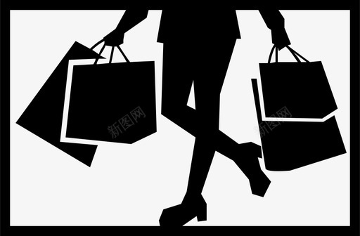 购物女人图标图标