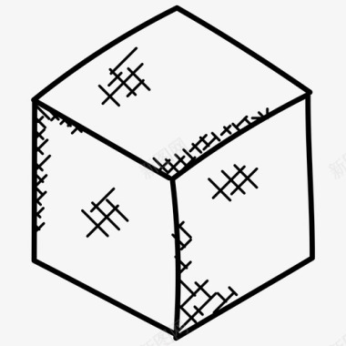 立方体立方体正方形立体图形图标图标
