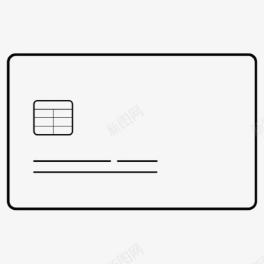 银行卡芯片钱图标图标