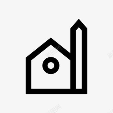教堂建筑物城市图标图标