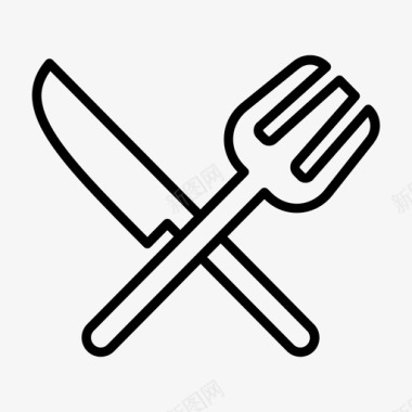 餐厅餐叉餐具图标图标