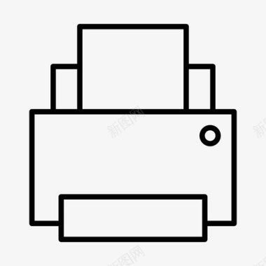 矢量机器打印机机器办公室图标图标