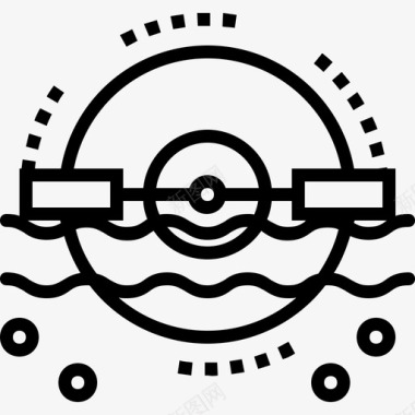 水轮机动力能源水力图标图标