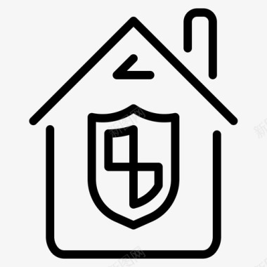 财产保险房屋保护图标图标