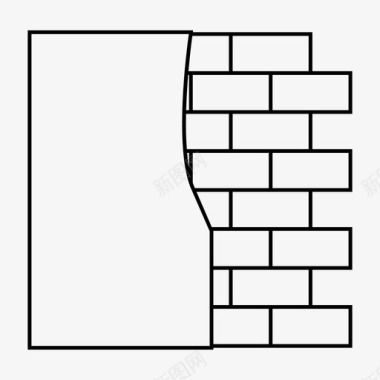保护遗产砖墙混凝土保持图标图标