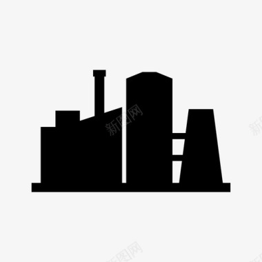 工业化工建筑图标图标