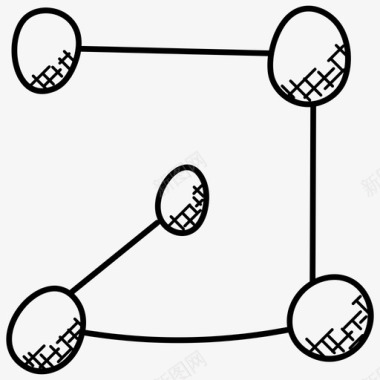 涂鸦背景动作分子图案几何学分子几何学图标图标