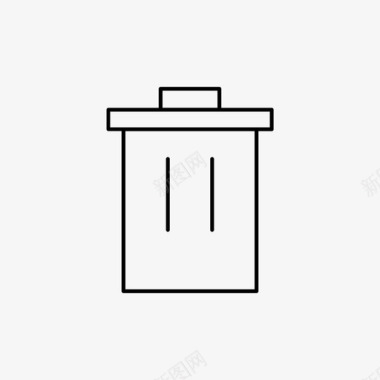 废纸篓垃圾箱垃圾图标图标