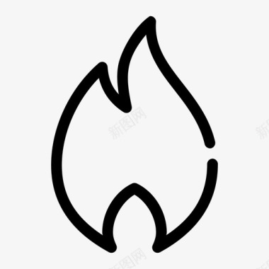 热的燃烧的火的图标图标