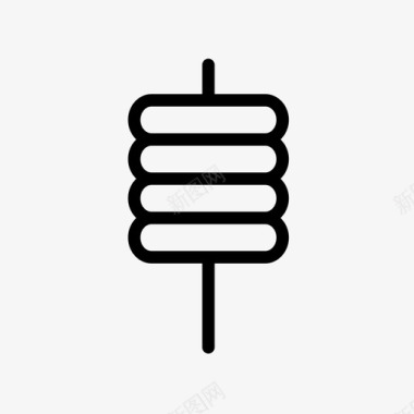 油炸年糕街头小吃韩国美食图标图标