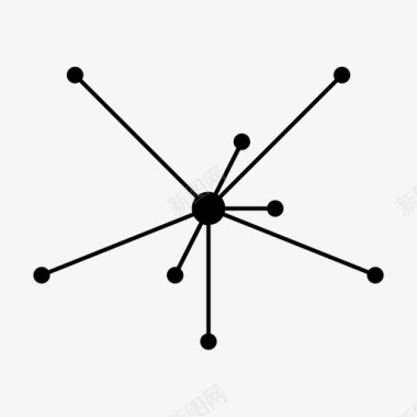 中式集中式网络广播集线器图标图标