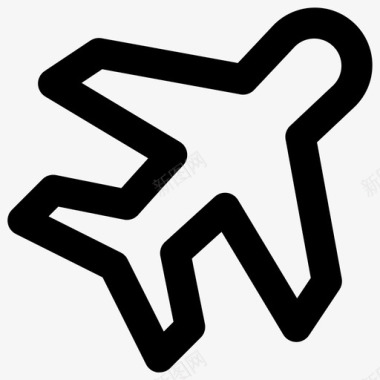 飞机基本路线图标图标